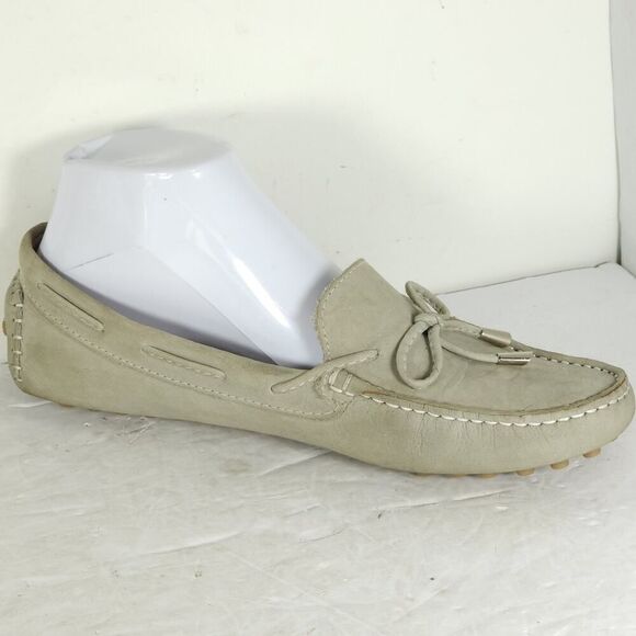 Mercanti Fiorentini Women's US11B Gray Suede Bow Flat Driving Loafer Shoes - Picture 7 of 16